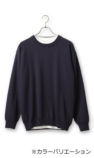 《オンラインストア限定》クルーネックセーター&レイヤードTシャツ15